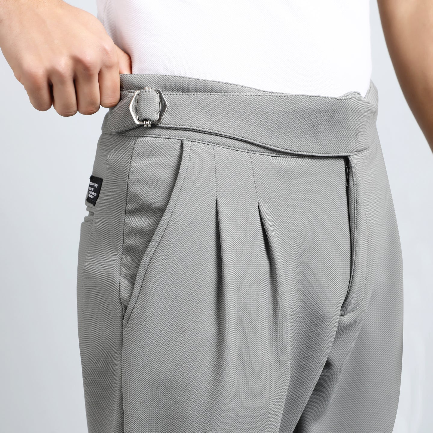 ULTIMATE GRAY SLIM FIT GURKHA TROUSERS 4797-3